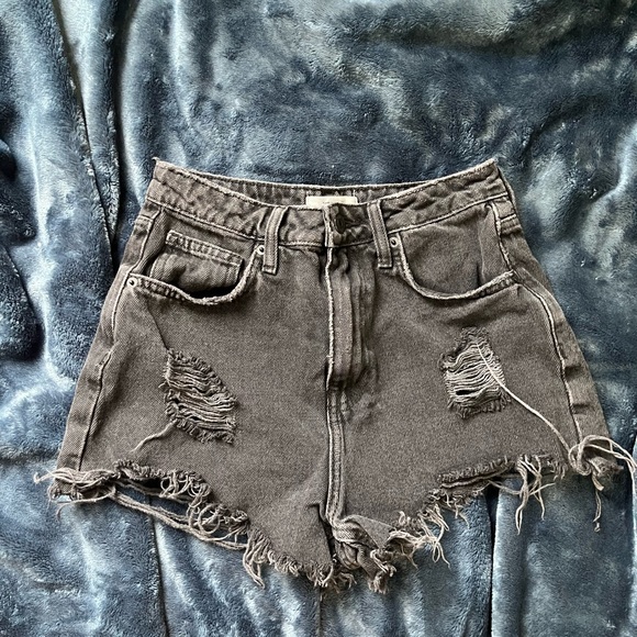 Forever 21 Pants - Black ripped jean shorts